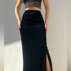 Vintage Velvet Maxi Skirt